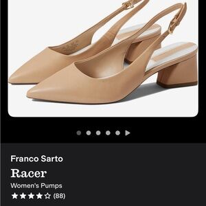 Franco Sarto Beige Slingback Heels